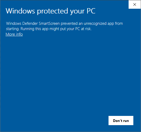 Ixian DLT Windows Defender SmartScreen