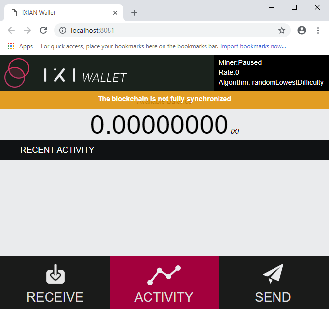 Ixian DLT Web UI